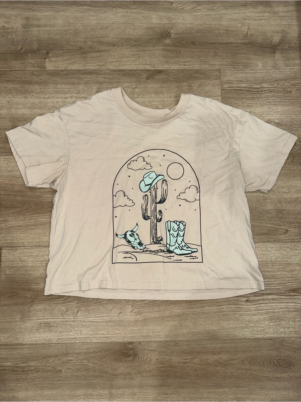 Kids White Graphic Desert Cactus Tee